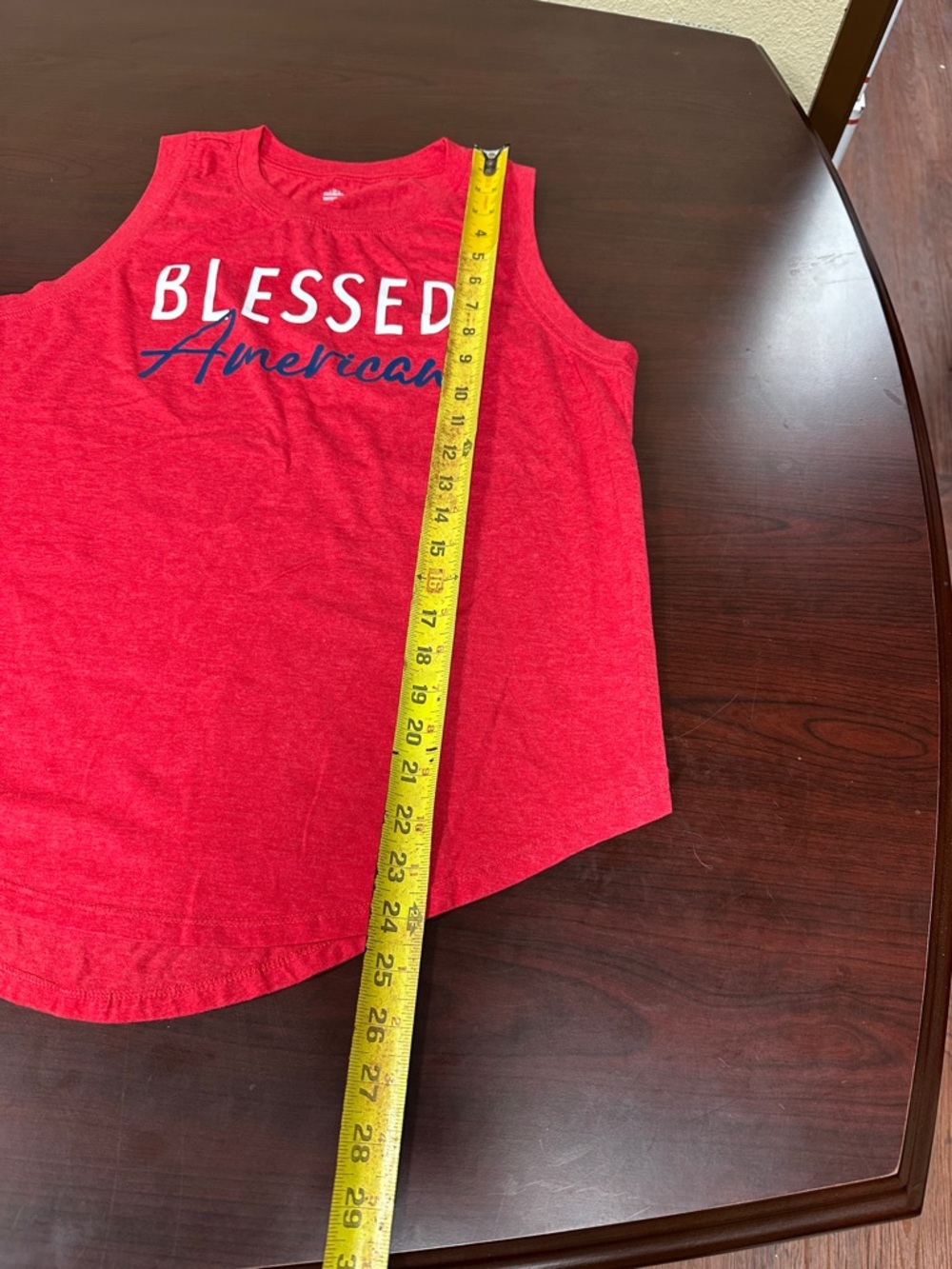 NWOT, Size L (12-14) Blessed American Red Muscle Tank - Picture 3 of 8
